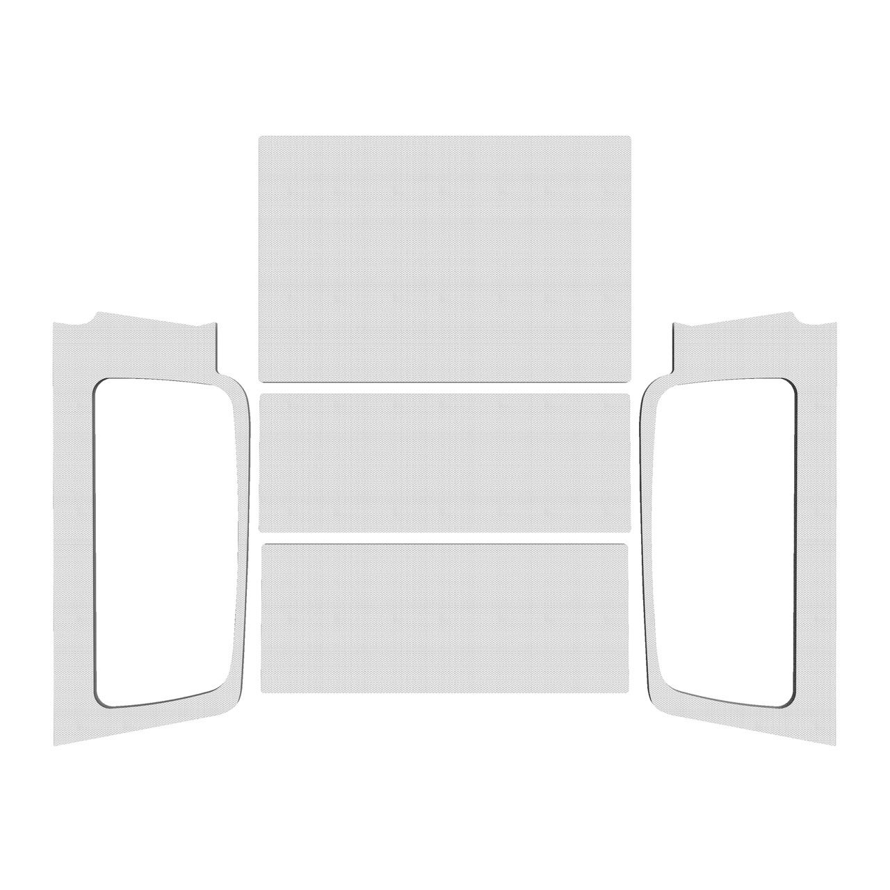 DEI 50602 | 04-06 Jeep Wrangler LJ Unliminted Headliner Complete Kit - White; 2004-2006