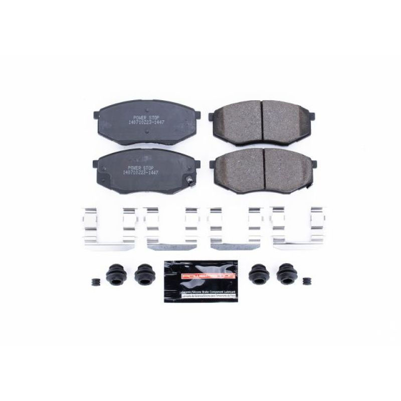 PowerStop z23-1447 | Power Stop 10-11 Hyundai Tucson Front Z23 Evolution Sport Brake Pads w/Hardware; 2010-2011