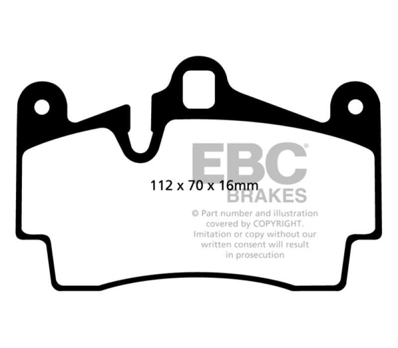 EBC dp41474r | 11-15 Audi Q7 3.0 Supercharged Yellowstuff Rear Brake Pads; 2011-2015