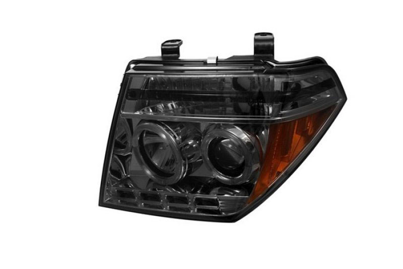 SPYDER 5011541 | Spyder Nissan Frontier Halo LED ( Replaceable LEDs ) Projector Headlights - Smoke - (PRO-YD-NF05-HL-SM); 2005-2008