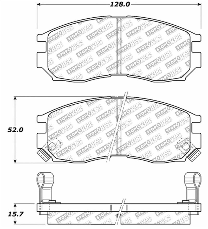 Stoptech 305.04840 | StopTech Street Select Brake Pads Chrysler Sebring, Front; 1995-2005