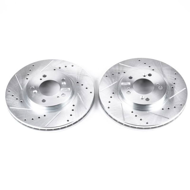 PowerStop jbr927xpr | Power Stop 99-04 Acura RL Front Evolution Drilled & Slotted Rotors - Pair; 1999-2004