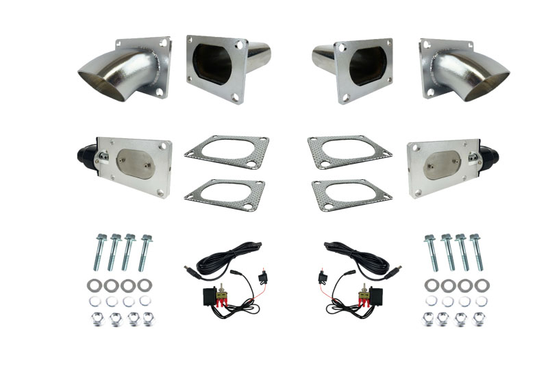 Granatelli Motor Sports 313530d | Granatelli 3.0in Oval Stainless Steel Electronic Dual Exhaust Cutout