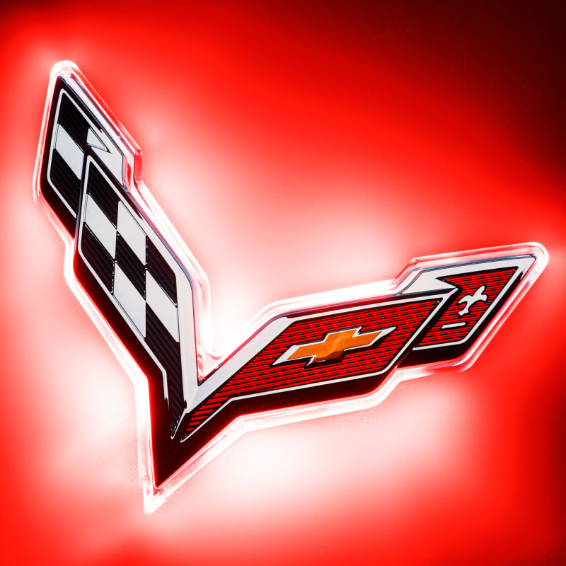 Oracle Lighting 3655-003 | Oracle Corvette C7 Rear Illuminated Emblem - Dual Intensity - Red; 2014-2017