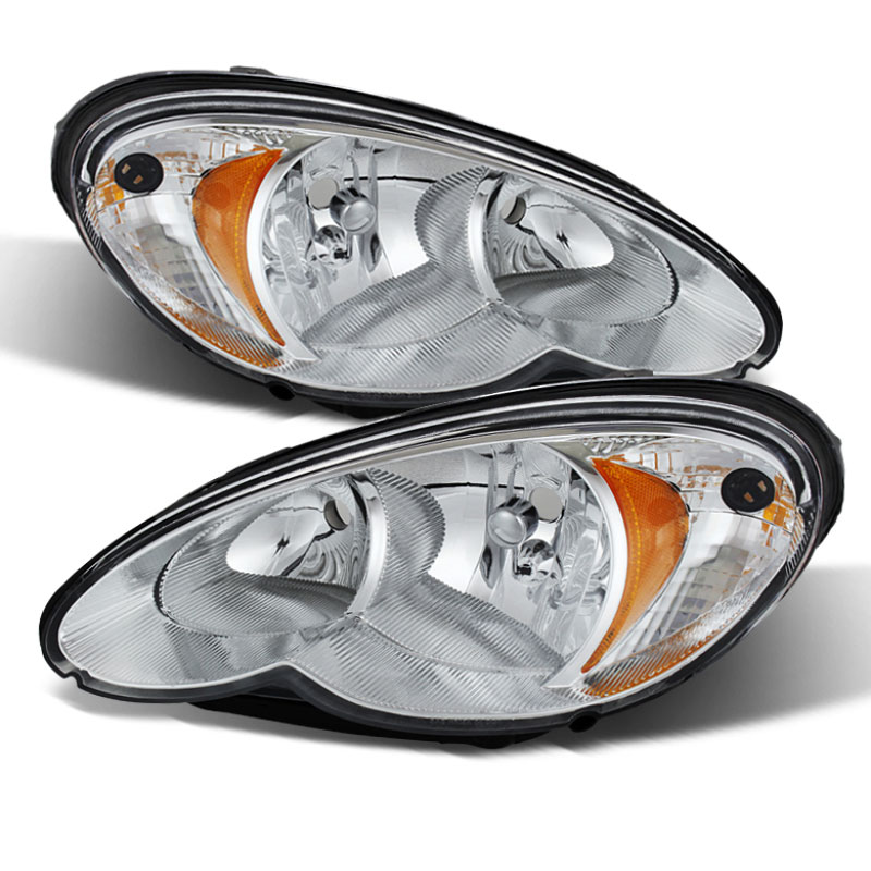 SPYDER 9026263 | Xtune Chrysler Pt Cruiser 06-10 Halogen Only Headlights -Chrome HD-JH-CHRPT06-AM-C; 2006-2010