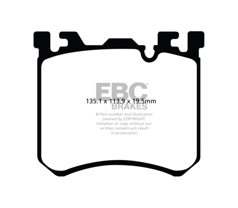 EBC dp42091r | 10+ BMW X5M 4.4 Twin Turbo Yellowstuff Front Brake Pads; 2010-2023