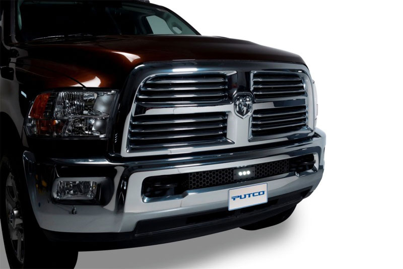 Putco 88175l | 11-18 Ram HD - SS Punch Style Bumper Grille Insert w/ 10in Luminix Light Bar (Black); 2011-2018