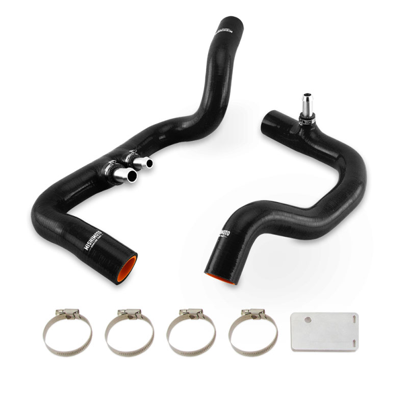 Mishimoto mmhose-jlp-18abk | 2018+ Jeep Wrangler JL / Gladiator JT 3.6L AT Black Silicone Radiator Coolant Hose Kit; 2018-2022