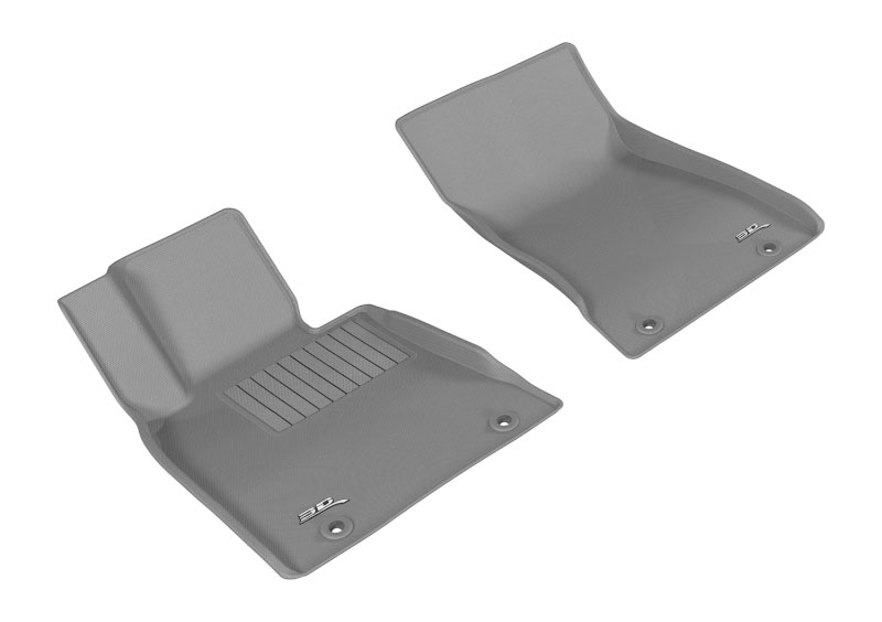 3D Maxpider l1hy06111501 | 3D MAXpider 2015-2019 Genesis/Hyundai G80/Genesis Sedan Kagu 1st Row Floormat - Gray; 2015-2019