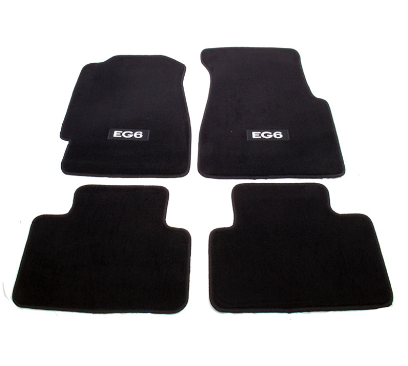 NRG fmr-120 | Floor Mats - 92-95 Honda Civic 2DR (EG6 Logo) - 4pc.; 1992-1992