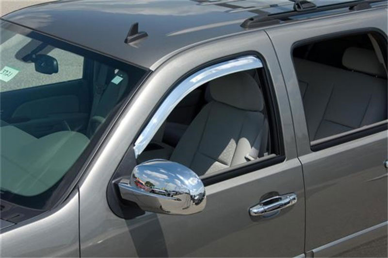 Putco 480055 | 14-14 Chevrolet Silverado HD - Crew Cab (Front Only) Element Chrome Window Visors; 2014-2014