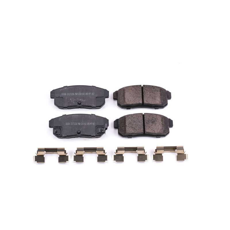 PowerStop 171008 | Power Stop 04-11 Mazda RX-8 Rear Z17 Evolution Ceramic Brake Pads w/Hardware; 2004-2011