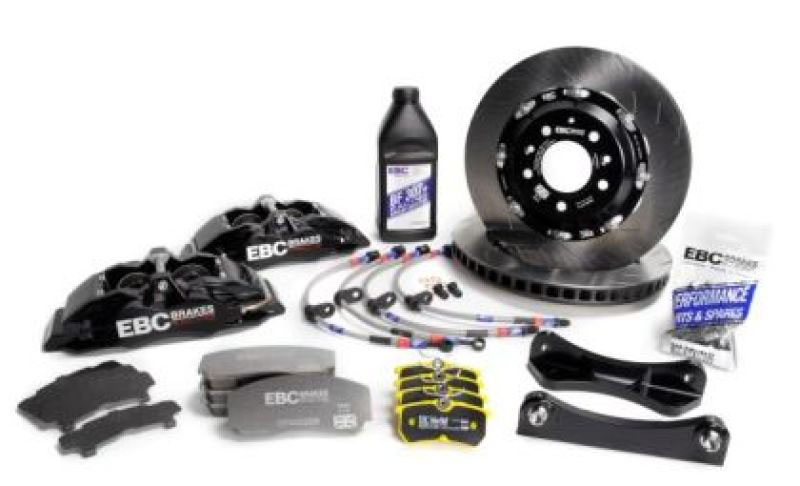 EBC bbk013blk1 | Racing 00-07 BMW M3 (E46) Black Apollo-4 Calipers 355mm Rotors Front Big Brake Kit; 2000-2007