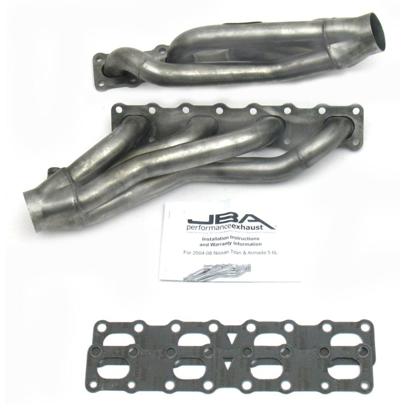 JBA 1400s | 04-15 Nissan 5.6L VK56DE Oval Port 1-5/8in Primary Raw 409SS Cat4Ward Header; 2004-2015