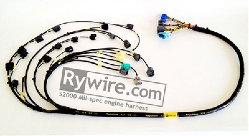 Rywire ry-s2k-milspec | Honda S2000 AP1/AP2 (Early) Mil-Spec Engine Harness w/OEM Coils/Injector/ECU Plugs; 2005-2008