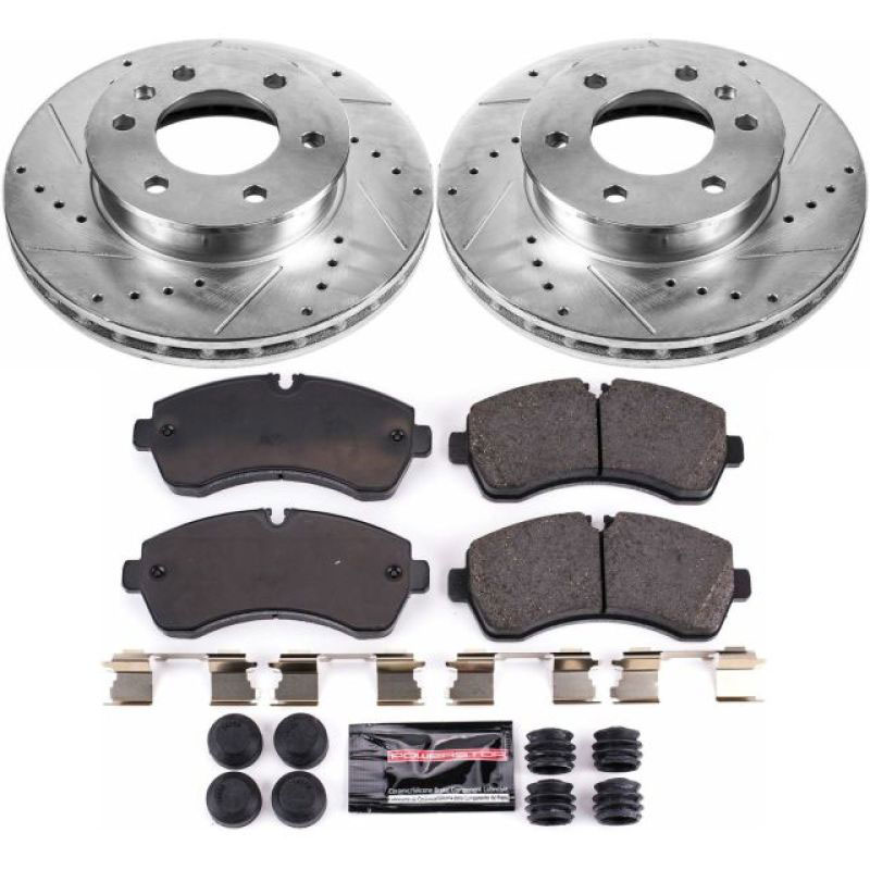 PowerStop k6234 | Power Stop 07-09 Dodge Sprinter 3500 Front Z23 Evolution Sport Brake Kit; 2007-2009