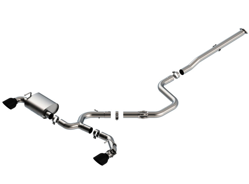 Borla 140832bc | 19-20 Hyundai Veloster N 2.0L I4 MT FWD 2DR 3in ATAK CatBack Exhaust w/ Black Chrome Tips; 2019-2022