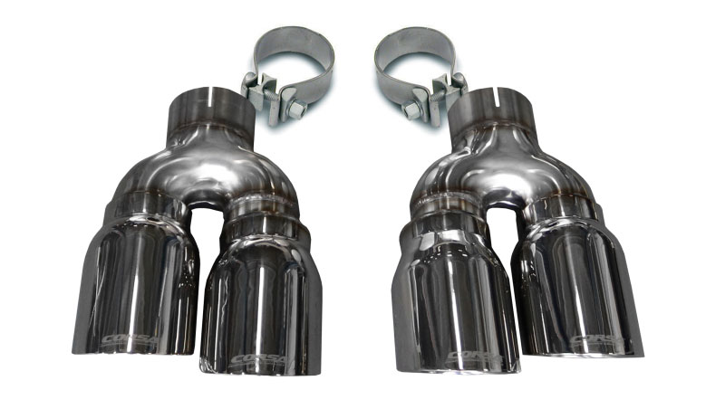 CORSA Performance 14479 | Corsa 16-18 Cadillac ATS 3.6T 4in Inlet / 4in Outlet Twin Polished Tip Kit (For Corsa Exhaust Only); 2016-2018