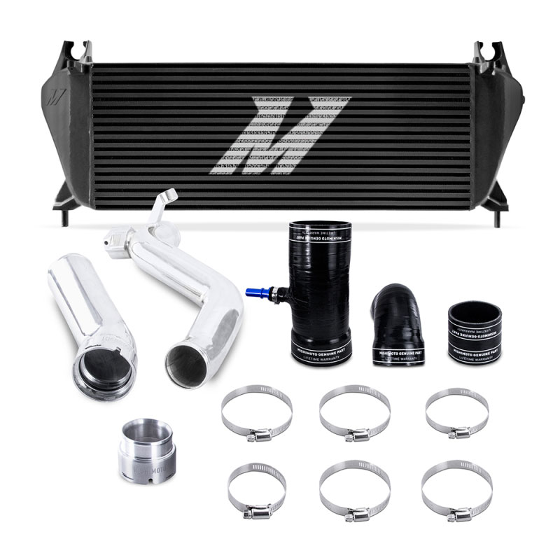 Mishimoto mmint-rgr-19kbkp | 19+ Ford Ranger 2.3L EcoBoost Intercooler Kit - Black + Polished Pipes; 2019-2022