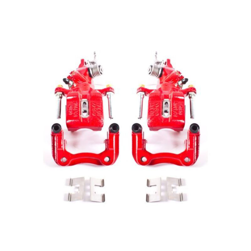 PowerStop s2068 | Power Stop 04-08 Acura TSX Rear Red Calipers w/Brackets - Pair; 2004-2008