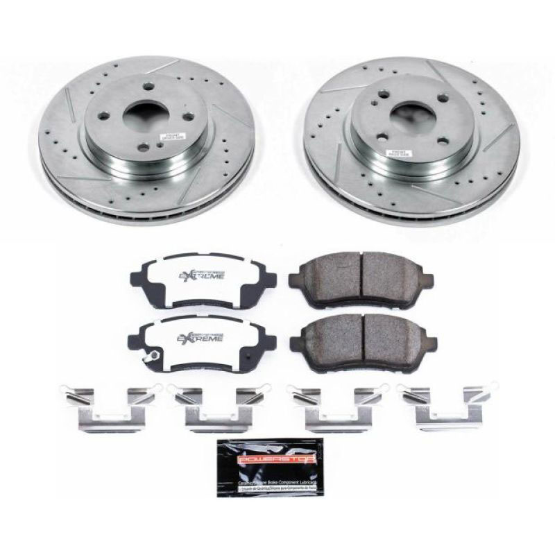 PowerStop k6344-26 | Power Stop 11-14 Mazda 2 Front Z26 Street Warrior Brake Kit; 2011-2014