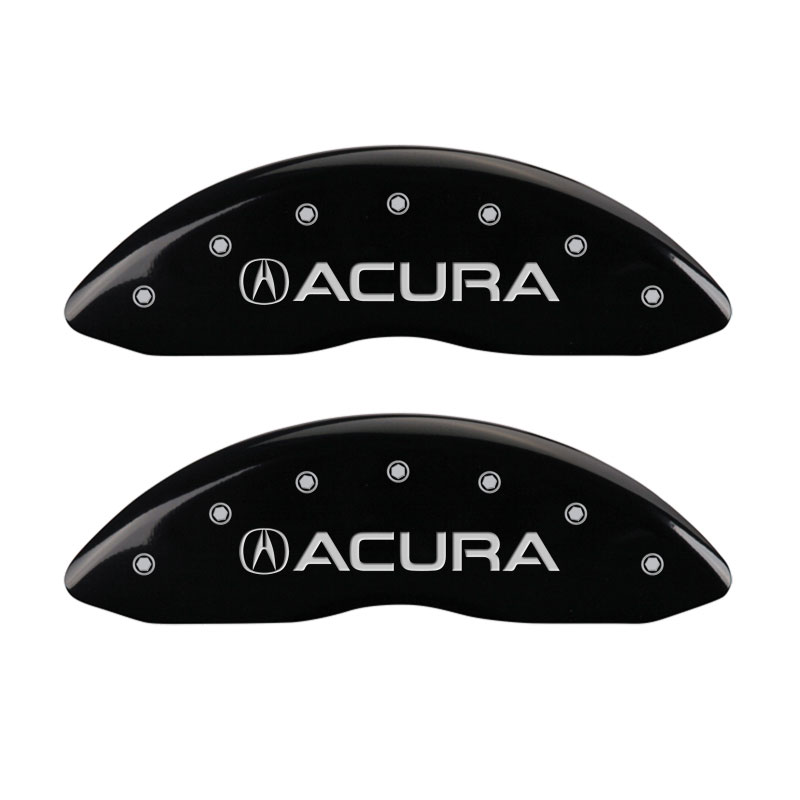 MGP 39020SACUBK | 4 Caliper Covers Engraved Front & Rear Acura Black Finish Silver Char 2017 Acura ILX; 2017-2020