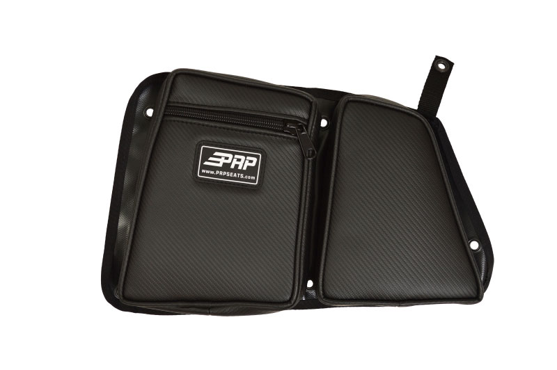 PRP Seats e40-210 | PRP Polaris RZR Rear Door Bag with Knee Pad (Driver Side)- Black; 2014-2022