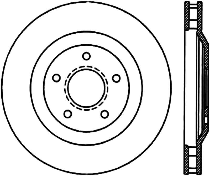 Stoptech 120.62059CRY | StopTech Cadillac XLR Premium Cryostop Rotor, Front Left; 2004-2009