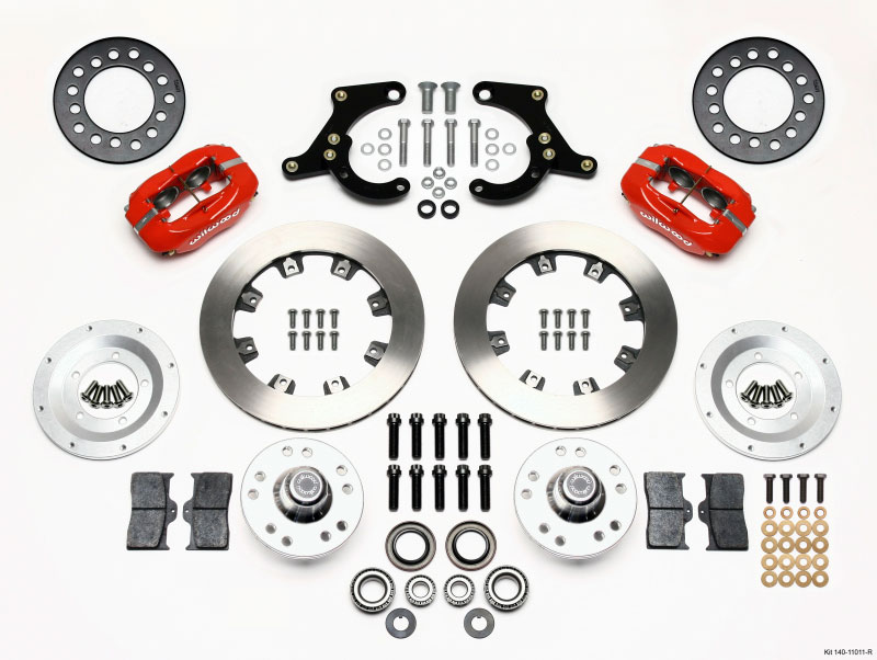 Wilwood 140-11011-r | Forged Dynalite Front Kit 11.75in Red 59-64 Chevy Impala / 63-64 Corvette; 1959-1964