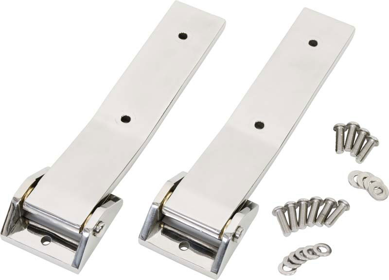 Kentrol 30578 | 07-18 Jeep Wrangler JK Tailgate Hinge Pair - Polished Silver; 2007-2018