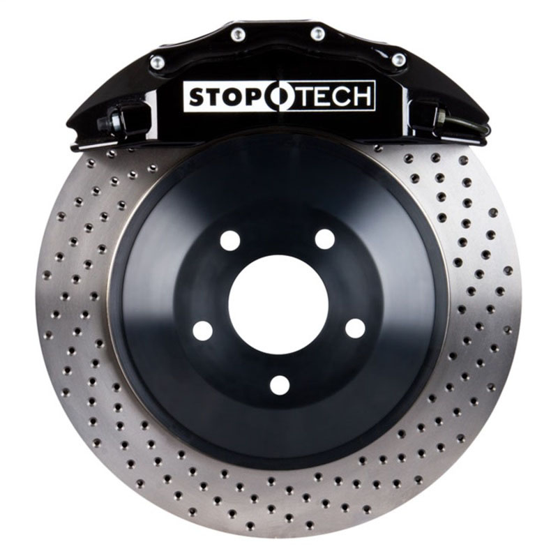 Stoptech 828746d0052 | StopTech 08-13 Toyota Land Cruiser Front BBK w/ Black ST-65 Calipers Drilled 380x35mm Rotor; 2008-2013