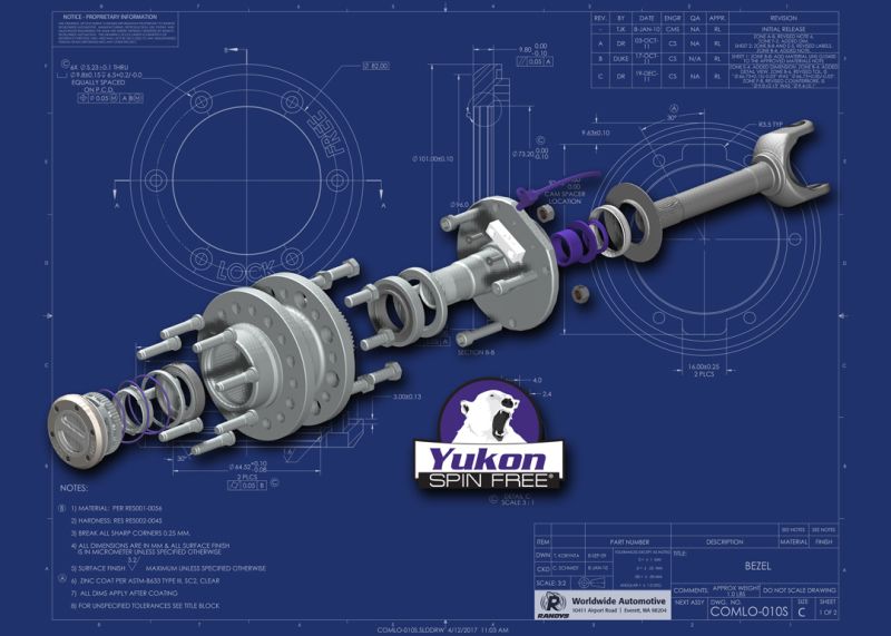 Yukon Gear ＆ Axle YA W24170 車軸キット - フロント 新型コロナ