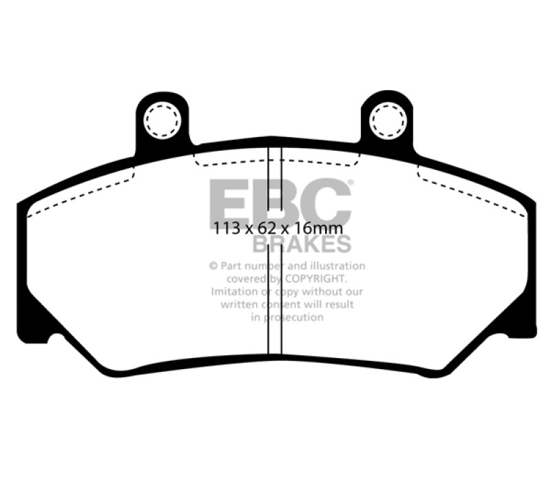 EBC dp2800 | 85-93 Volvo 740 2.1 (Bendix) Greenstuff Front Brake Pads; 1985-1993