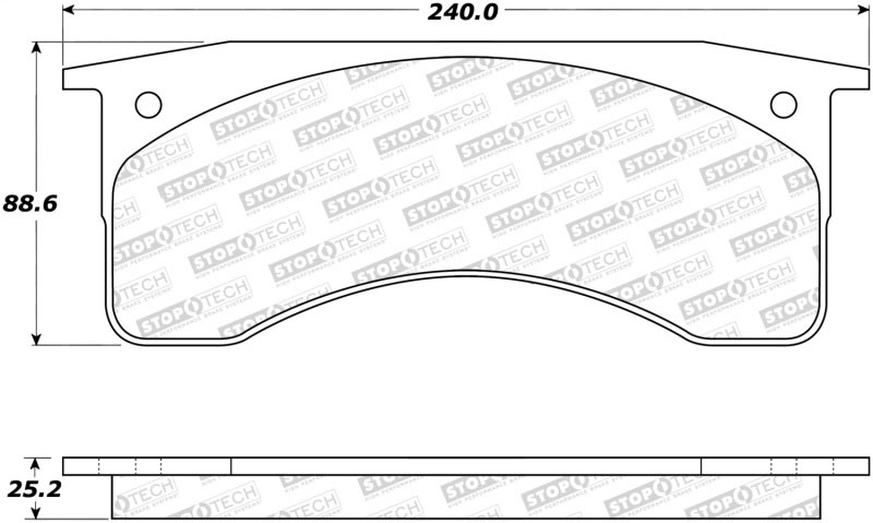 Stoptech 308.07690 | StopTech Street Brake Pads Chevrolet C5500 Kodiak 4 Piston Caliper, Rear; 2003-2009