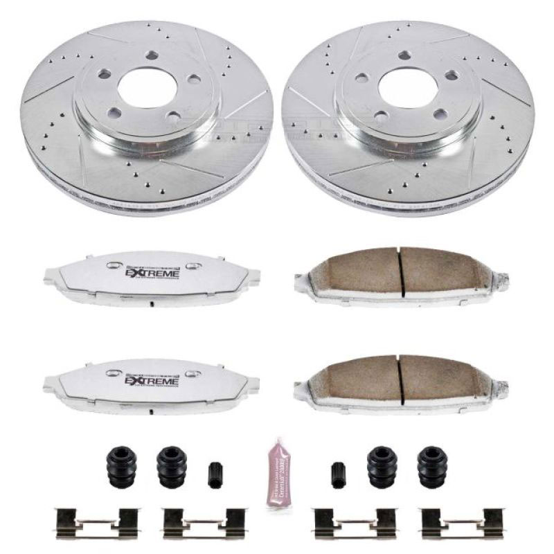 PowerStop k1364-26 | Power Stop 03-11 Ford Crown Victoria Front Z26 Street Warrior Brake Kit; 2003-2011