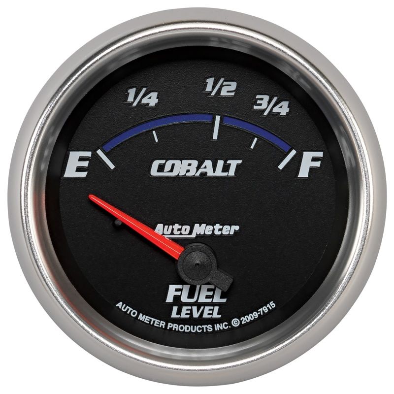 AutoMeter 7915 | Gauge Fuel Level 2-5/8in. 73 Ohm(e) to 10 Ohm(f) Elec Cobalt; 1973-2010