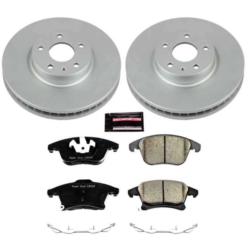 PowerStop crk6399 | Power Stop 13-19 Ford Fusion Front Z17 Evolution Geomet Coated Brake Kit; 2013-2019