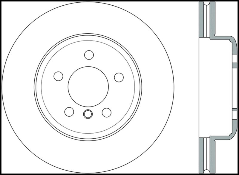 Stoptech 128.34124R | StopTech BMW 640i Sport Cryo Cross Drilled Rotor, Front Right; 2012-2016