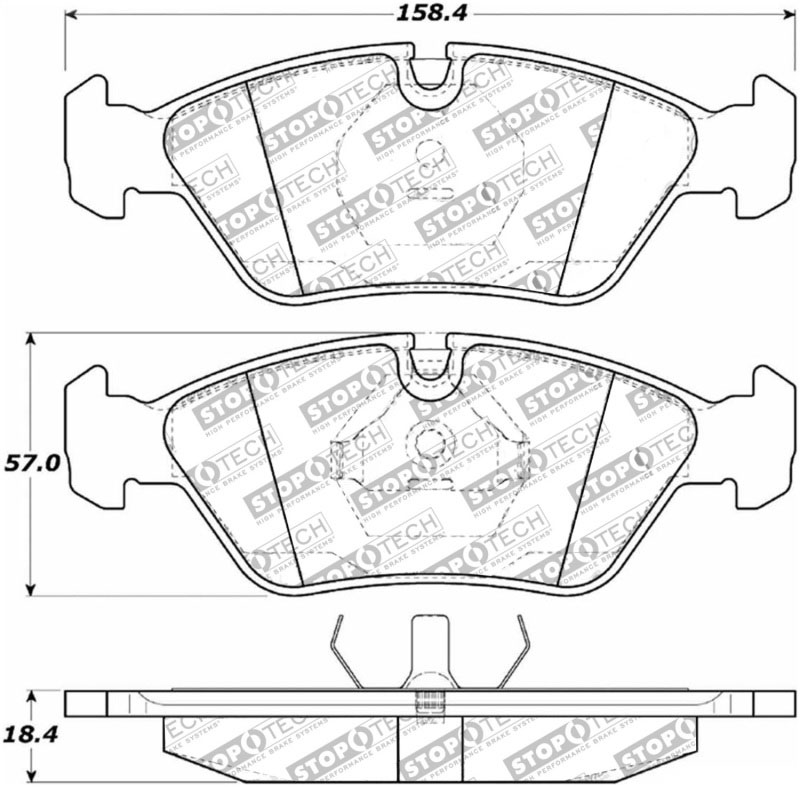 Stoptech 309.02530 | StopTech Sport Brake Pads Porsche 928, Front; 1982-1985