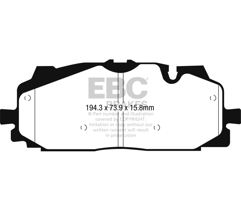 EBC dp42277r | 2016+ Audi Q7 Yellowstuff Front Brake Pads; 2016-2023