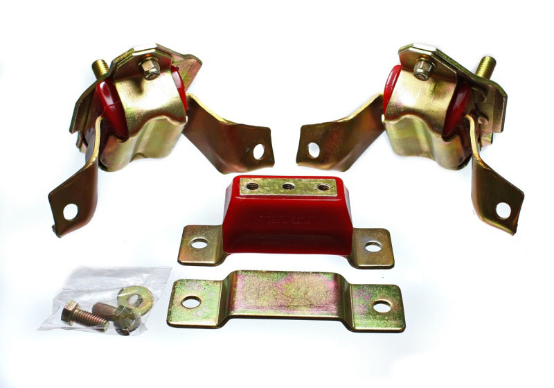 Energy Suspension 4.1124r | 84-95 Ford Mustang 5.0 (302c.i.) V8 Red Motor & Transmission Mount Set; 1984-1995