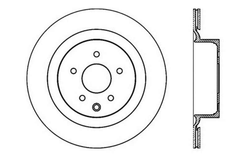 Stoptech 128.42093L | StopTech Infiniti Q60 Sport Cross Drilled Brake Rotor, Rear Left; 2014-2016