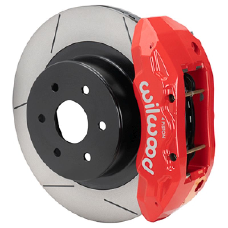 Wilwood 14016861r | 99-18 Chevy Silverado/GMC Sierra 16x1.25 Slotted Rotor TX4R 4 Piston Rear Brake Kit - Red; 1999-2018