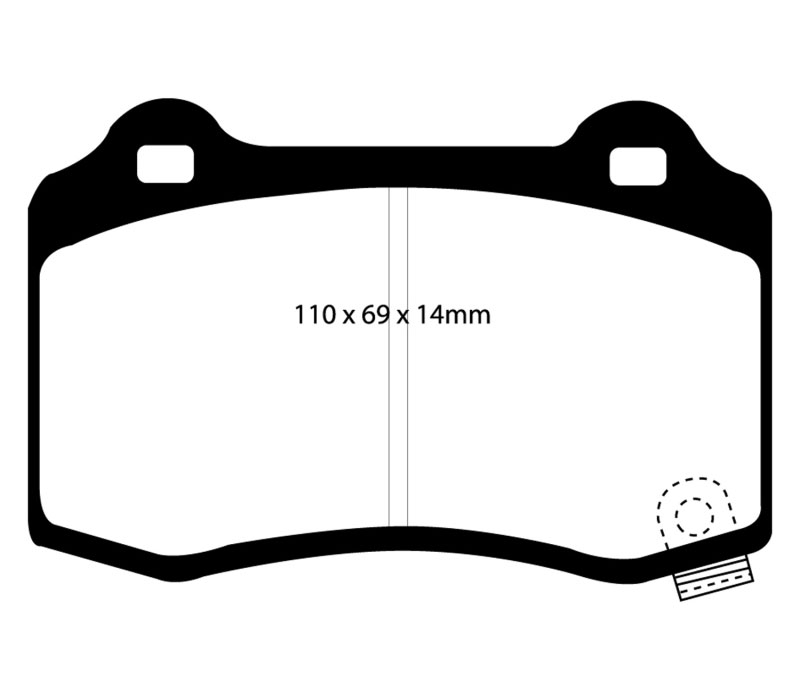 EBC dp51788ndx | 04-05 Cadillac CTS-V 5.7 Bluestuff Rear Brake Pads; 2004-2005