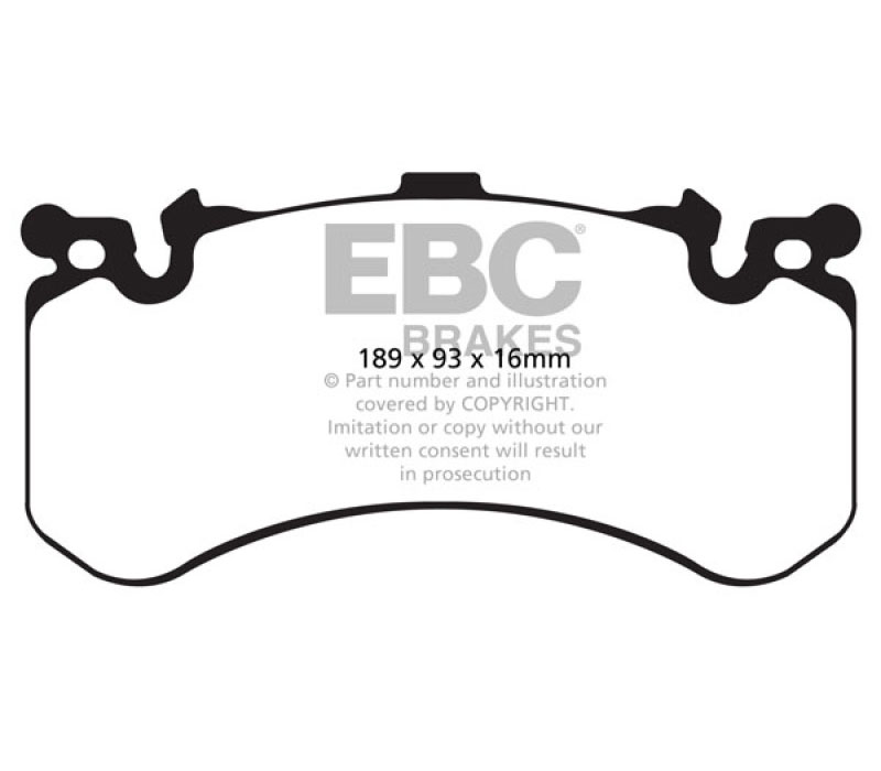 EBC dp42158r | 11+ Audi A8 Quattro 6.3 (Cast Iron Rotors) Yellowstuff Front Brake Pads; 2011-2023