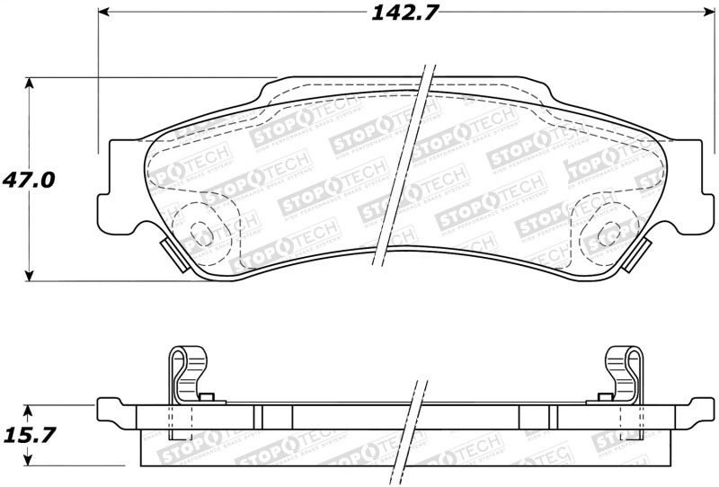 Stoptech 305.07290 | StopTech Street Select Brake Pads Oldsmobile Bravada, Rear; 1997-2001