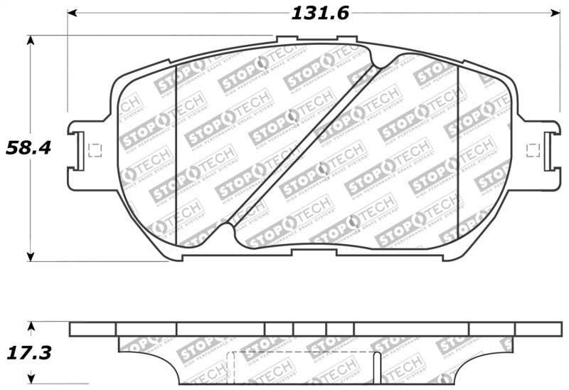 Stoptech 309.09080 | StopTech Sport Brake Pads Toyota Camry, Front; 2002-2006