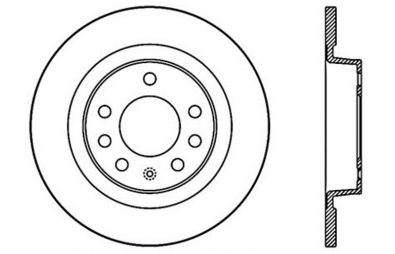 Stoptech 128.62094L | StopTech Pontiac Solstice Sport Cross Drilled Brake Rotor, Rear Left; 2006-2009