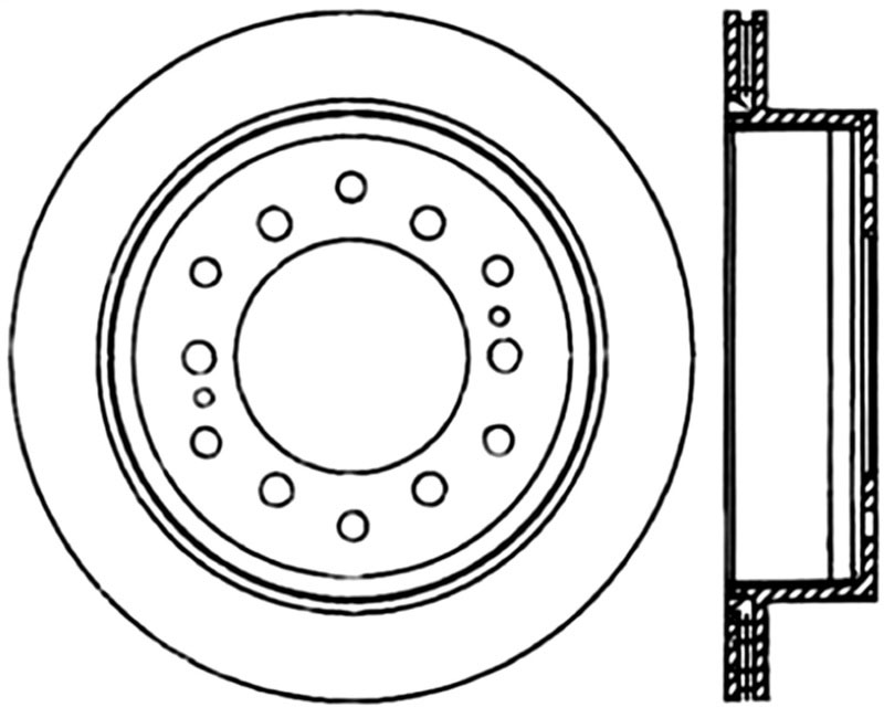 Stoptech 120.44128CRY | StopTech Toyota FJ Cruiser Premium Cryostop Rotor, Rear; 2007-2009