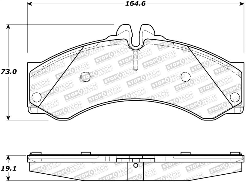 Stoptech 308.09490 | StopTech Street Brake Pads Dodge Sprinter 2500 272mm, Front; 2003-2006